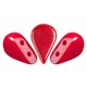 Les perles par Puca® Amos kralen Opaque coral red luster 93200/14400